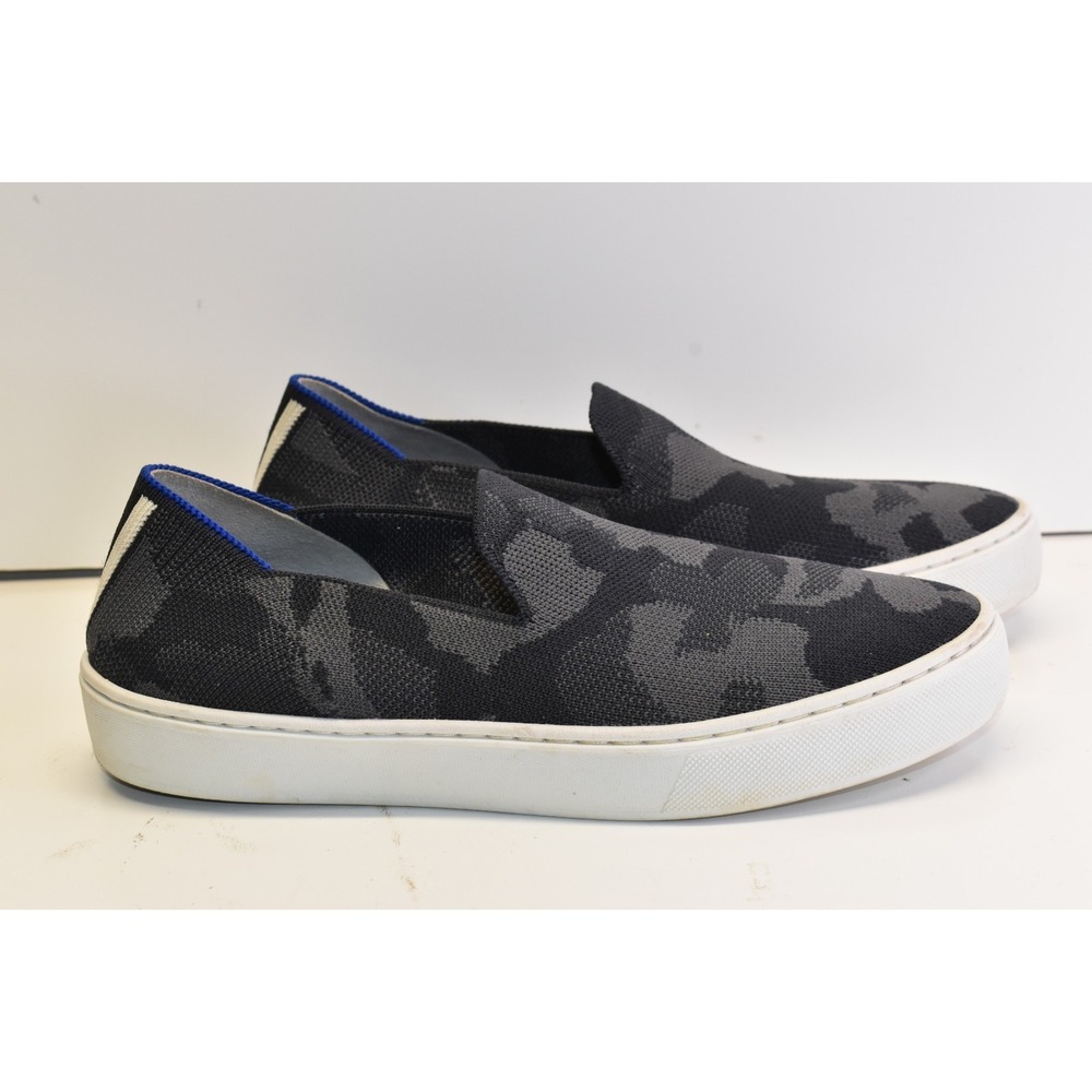 Rothys Women's The Original Slip‎ On Sneakers Gray Camo Knit Shoes Size 6
